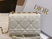 Dior Miss Caro Mini Bag White Macrocannage Lambskin 19 x 13 x 5.5 cm - 2