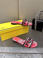 Fendi Pink Canvas Sandals - 5