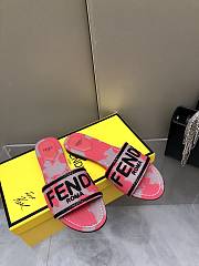 Fendi Pink Canvas Sandals - 3