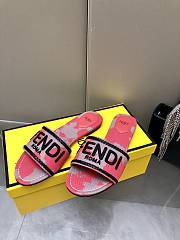 Fendi Pink Canvas Sandals - 2