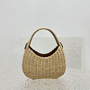 Miu Miu Natural Wander Wicker Handbag 20x6x14cm - 4