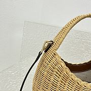 Miu Miu Natural Wander Wicker Handbag 20x6x14cm - 6