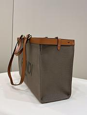 Fendi Peekaboo X-tote Grey Brown Bag 40x12x29cm  - 4