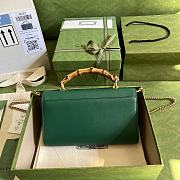 Gucci Small Diana Green Shoulder Bag Bamboo 26cm - 3