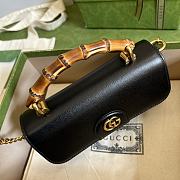 Gucci Mini Diana Black Shoulder Bag Bamboo 20cm - 5