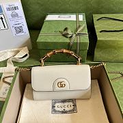 Gucci Mini Diana White Shoulder Bag Bamboo 20cm - 1