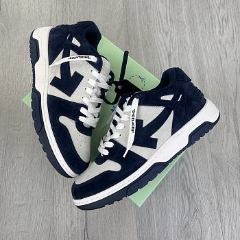 Off-White Navy Suede & White Low Trainers