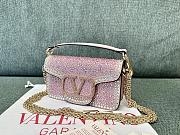 Valentino Garavani Small Locò Pink Shoulder Bag 19x10.5x5cm - 4