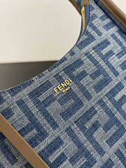 Fendi Mini Fendessence Light Blue FF Denim Fabric 28x20.5x7cm - 2