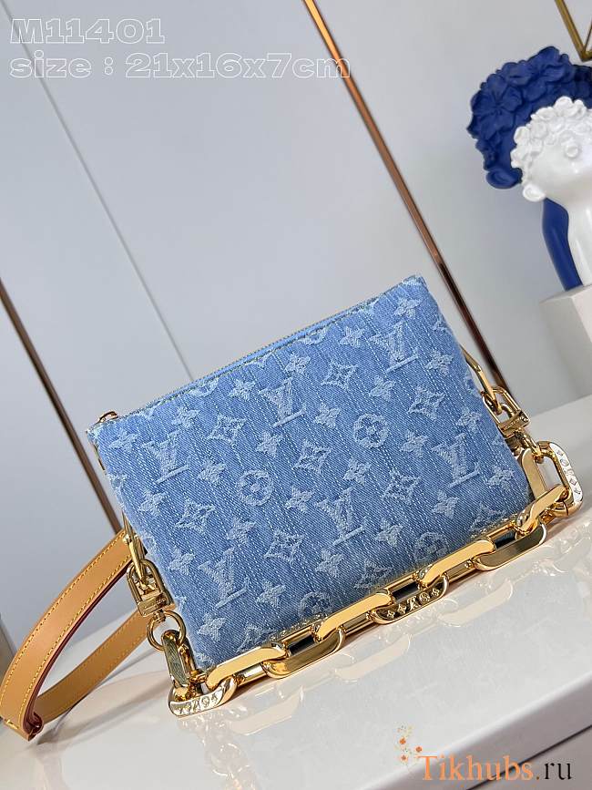 Louis Vuitton LV Coussin BB Denim Blue 21 x 16 x 7 cm - 1