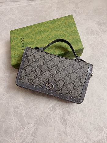 Gucci Ophidia GG Travel Case Grey 21.5x14x4.5cm