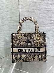 Dior Medium Lady D-Lite Bag Beige Black Soleil 24 x 20 x 11 cm - 4