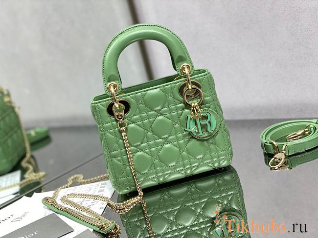 Dior Mini Lady Bag Green 17cm - 1