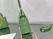 Dior Mini Lady Bag Green 17cm - 5