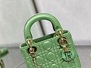Dior Mini Lady Bag Green 17cm - 4