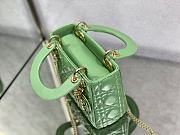 Dior Mini Lady Bag Green 17cm - 3