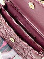 Dior Mini Miss Bag Cannage Red Wine Lambskin 21 x 11.5 x 4.5 cm - 6