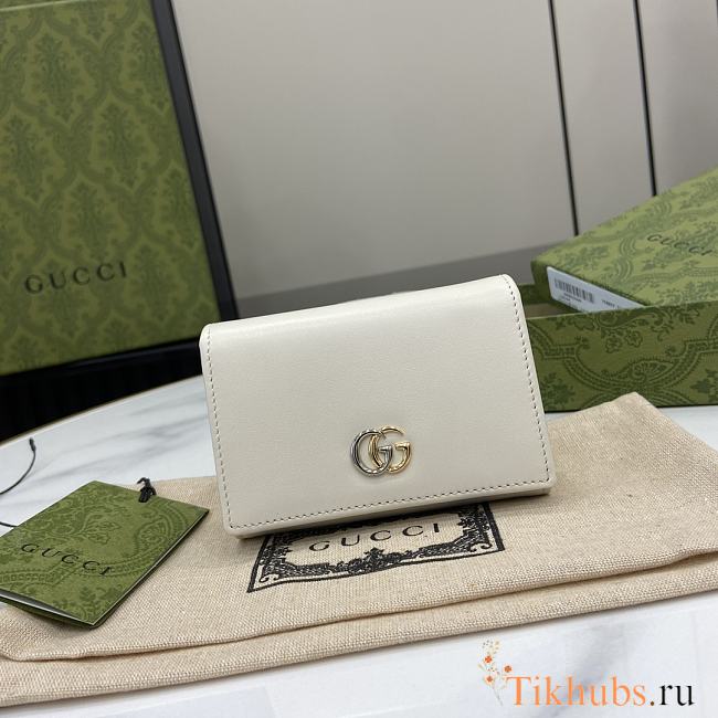 Gucci GG Marmont Card Case White Wallet 11x7.5x2cm - 1