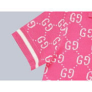 Gucci Polo Shirt With Interlocking G Pink - 4