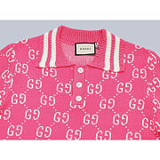 Gucci Polo Shirt With Interlocking G Pink - 3