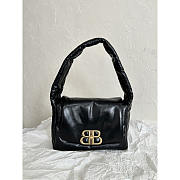 Balenciaga Small Monaco Black Shoulder Bag 26.9x16x9.9cm - 1