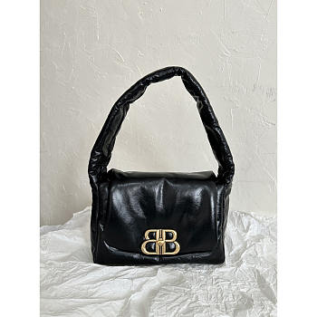 Balenciaga Small Monaco Black Shoulder Bag 26.9x16x9.9cm