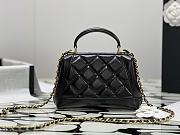 Chanel Bag Handle Lambskin Black Gold 18x12x7cm - 6
