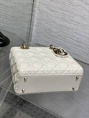 Dior Small Lady Bag White Black 20cm - 6