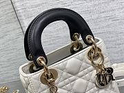 Dior Mini Lady Bag White Black 17cm - 2