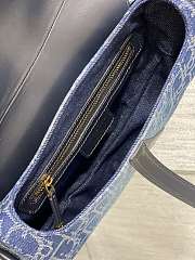 Dior Saddle Bag Strap Blue Denim Oblique 25.5 x 20 x 6.5 cm - 4