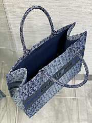 Dior Large Book Tote Blue Denim Oblique Jacquard 42x35x18.5cm - 5