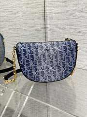 Dior Diorstar Callisto Bag Blue Denim Oblique 20 x 14 x 4 cm - 5