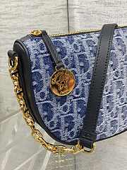 Dior Diorstar Callisto Bag Blue Denim Oblique 20 x 14 x 4 cm - 4