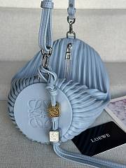 Loewe Bracelet Pouch Bag Blue 25x10x10cm - 4