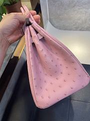 Hermes Birkin 25 Bag Pink Ostrich Gold 25cm - 4