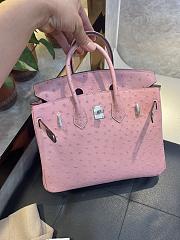 Hermes Birkin 25 Bag Pink Ostrich Gold 25cm - 5