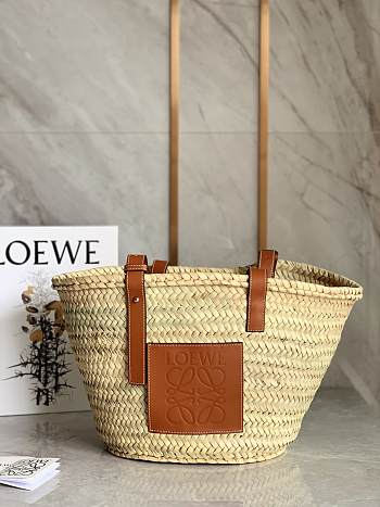 Loewe Basket Bag Palm Leaf Brown 40x26.5x16cm