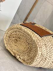 Loewe Small Basket Bag Brown Palm Leaf 33x17x13cm - 5
