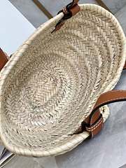 Loewe Small Basket Bag Brown Palm Leaf 33x17x13cm - 4