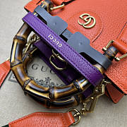 Gucci Diana Mini Tote Bag Orange 20x16x10cm - 4