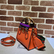 Gucci Diana Mini Tote Bag Orange 20x16x10cm - 3