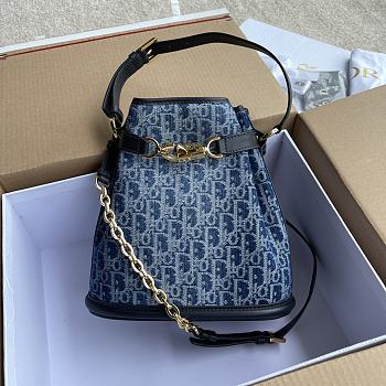Dior Medium C'est Denim Blue Bag 24x10x24.5cm
