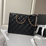 Chanel Shopping Tote Bag Black Caviar Gold 24x30.5cm - 3