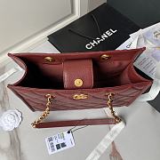 Chanel Shopping Tote Bag Red Wine Caviar Gold 24x30.5cm - 4