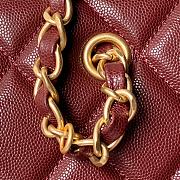 Chanel Shopping Tote Bag Red Wine Caviar Gold 24x30.5cm - 3