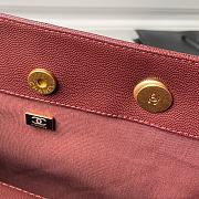 Chanel Shopping Tote Bag Red Wine Caviar Gold 24x30.5cm - 2