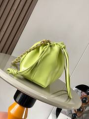 Loewe Flamenco Purse Bag Green Lambskin 30x20x10.5cm - 5