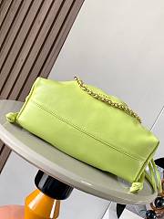 Loewe Flamenco Purse Bag Green Lambskin 30x20x10.5cm - 4