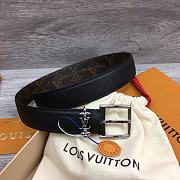 Louis Vuitton LV Bloom 30mm Black Silver Belt - 1