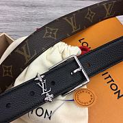 Louis Vuitton LV Bloom 30mm Black Silver Belt - 4